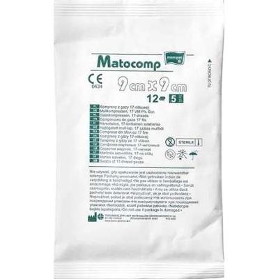 Matocomp kompresy gazowe jałowe 9x9 12-warstwowe x 5 sztuk