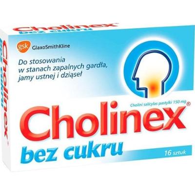 CHOLINEX bez cukru x 16 pastylek do ssania