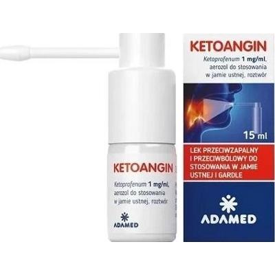 Ketoangin 1mg/ml aerozol do stosowania w jamie ustnej 15ml