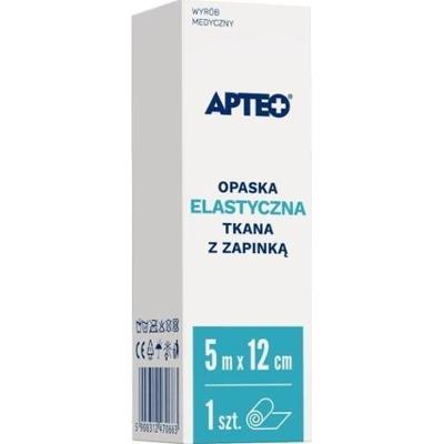 APTEO CARE Opaska elastyczna tkana z zapinką 5m x 12cm x 1 sztuka