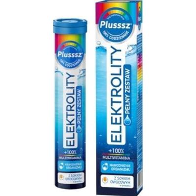 Plusssz Elektrolity+100% Multiwitamina x 24 tabletki musujące
