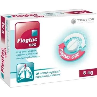Flegtac Oro 8mg x 20 tabletek ulegających rozpadowi w jamie ustnej