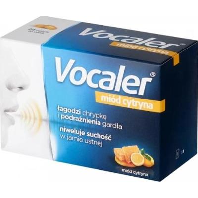 Vocaler miód cytryna pastylki do ssania x 12 sztuk