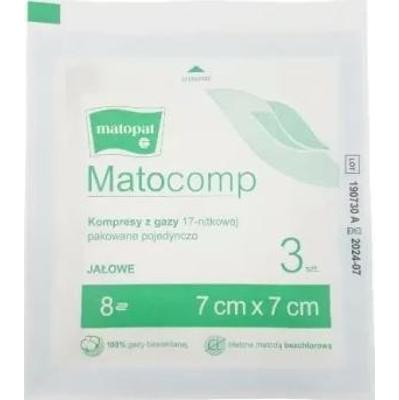 Matocomp kompresy gazowe 7x7 8-warstwowe x 3 sztuki