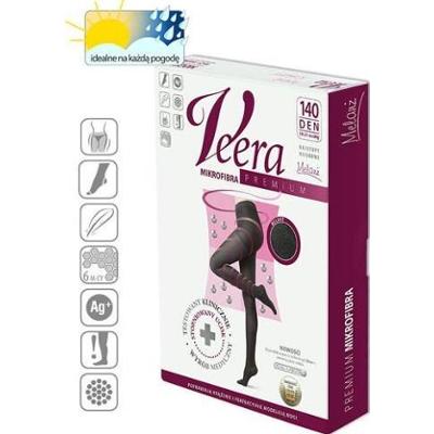 Veera Pończochy przeciwżylakowe 140 DEN Mikrofibra Premium kolor czarny rozmiar 1