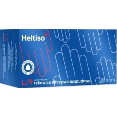 Rękawice HELTISO nitrylowe bezpudrowe rozmiar L x 100 sztuk