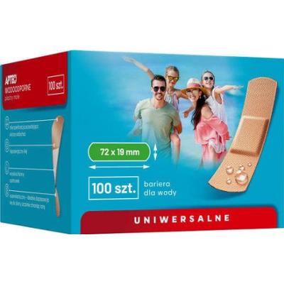 Apteo Care Plastry wodoodporne 72mm x 19mm x 100 sztuk