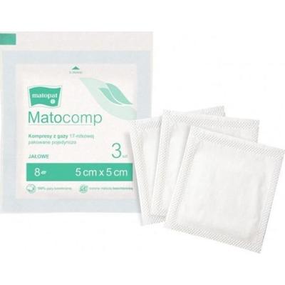 Matocomp kompresy gazowe 5x5 8-warstwowe x 3 sztuki
