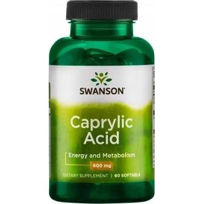 SWANSON Caprylic Acid 600mg x 60 kapsułek