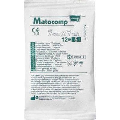 Kompresy gazowe jałowe 12W 7cm x 7cm x 5 sztuk