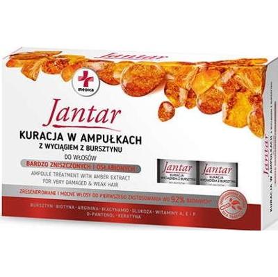 Jantar Medica kuracja w ampułkach z wyciągiem z bursztynu do włosów zniszczonych 5ml x 5 sztuk