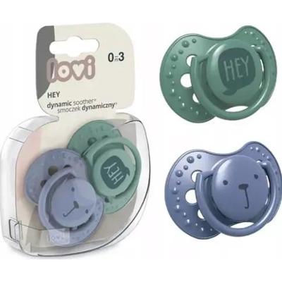 LOVI Smoczek silikonowy dynamiczny Hey Boy (0-3 m-cy) x 2 sztuki 22/885 boy