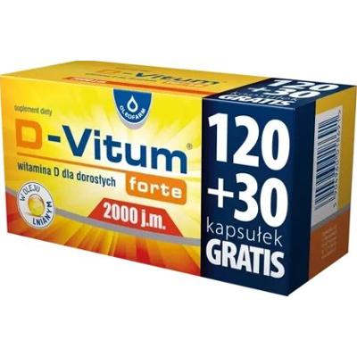 D-Vitum forte 2000 j.m. x 150 kapsułek (120+30 GRATIS)