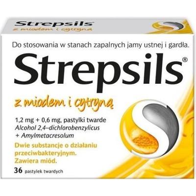 STREPSILS z miodem i cytryną x 36 pastylek
