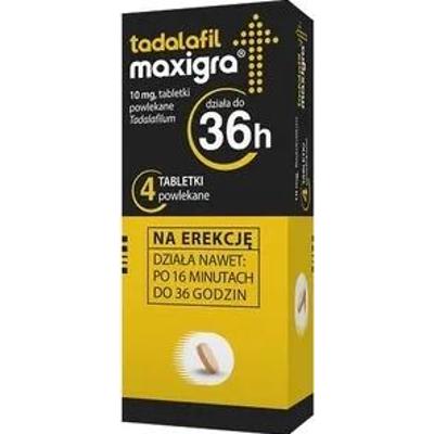 Tadalafil Maxigra 0,01g x 4 tabletki