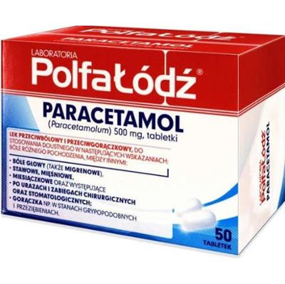 Paracetamol Polfa Łódź 0,5g x 50 tabletek