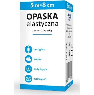 Opaska elastyczna z zapinką 5m x 8cm x 1 sztuka