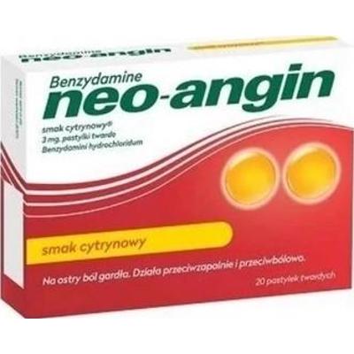 Benzydamine Neo-Angin 3mg smak cytrynowy x 20 pastylek do ssania