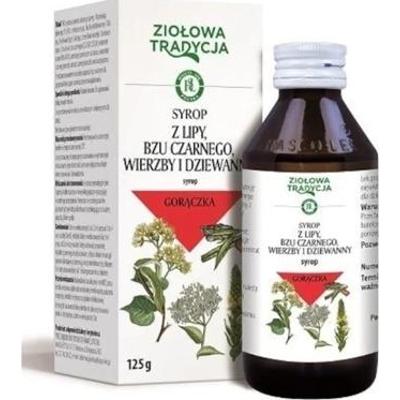 Syrop z lipy, bzu czarnego, wierzby i dziewanny 125g