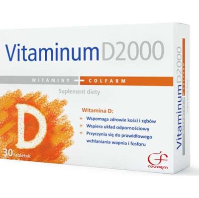 VITAMINUM D2000 Colfarm x 30 tabletek