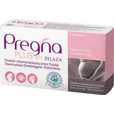 Pregna Plus bez żelaza x 30 kapsułek