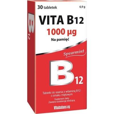 Vita B12 1000mcg x 30 tabletek do ssania