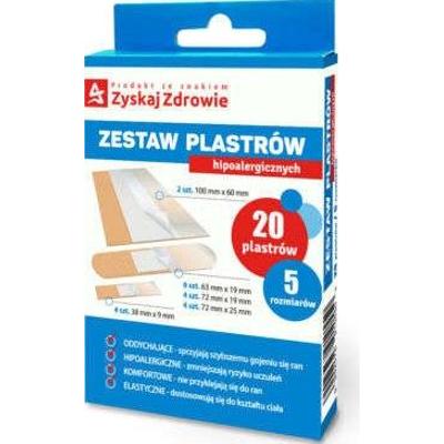 Zestaw plastrów hipoalergicznych x 20 sztuk
