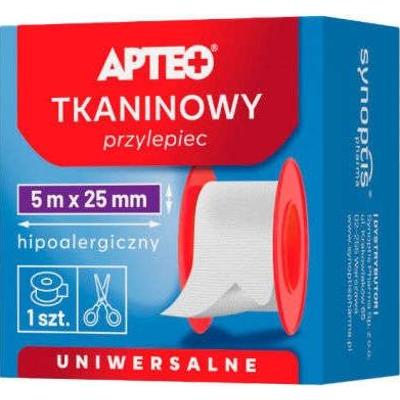 APTEO Przylepiec tkaninowy 5m x 25mm x 1 sztuka