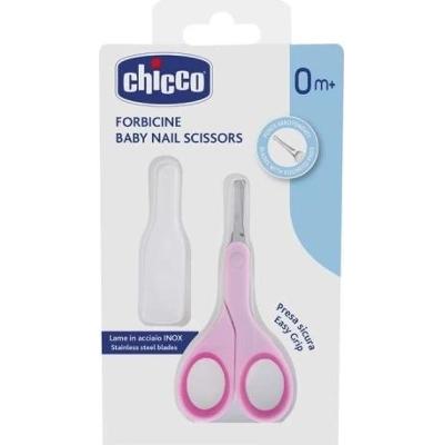 CHICCO Nożyczki niemowlęce z osłonką różowe 0+ x 1 sztuka
