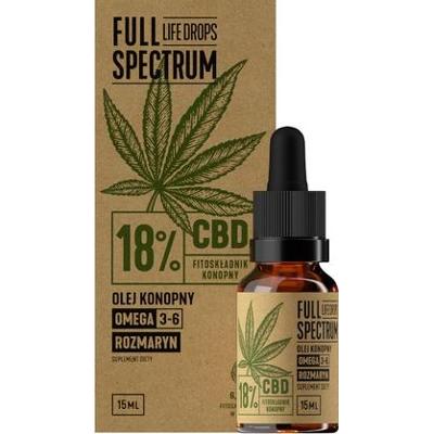 Full Spectrum Life Drops Olej konopny CBD 18% 15ml