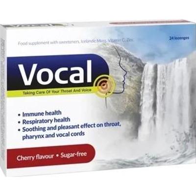 Vocal o smaku wiśniowym bez cukru x 24 pastylek do ssania