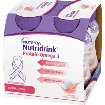 Nutridrink Protein Omega 3 smak mango-brzoskwinia 4 x 125ml