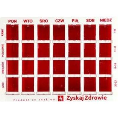 Kasetka do dawkowania leków tygodniowa 4 pory dnia x 1 sztuka