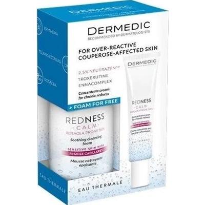 DERMEDIC Redness Calm Zestaw Kojąca Pianka oczyszczająca 170ml + Krem-koncentrat na chroniczne zaczerwienienia 40ml