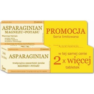 ASPARAGINIAN Magnez i Potas x 100 tabletek