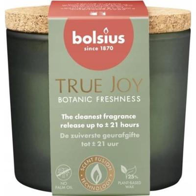 Bolsius True Joy Botanic Freshness świeca zapachowa w szkle 66/83 z korkowym wieczkiem