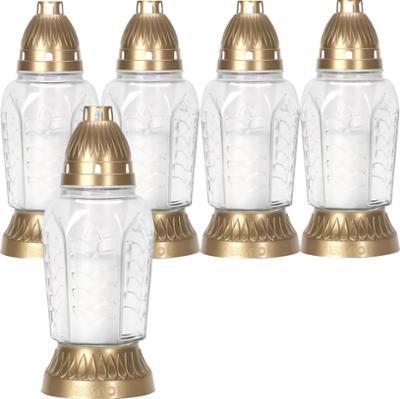 Bispol 4081 bezbarwny znicz szklany 5 sztuk