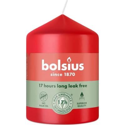Bolsius Essentials Delikatny Czerwony świeca pieńkowa 80/58mm