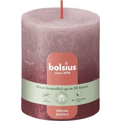Bolsius Rustic Sunset  Pudrowy róż + Czerwień świeca dekoracyjna 80/68