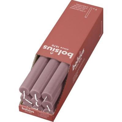 Bolsius Rustic Pudrowy Róż - świeca stołowa 270/23mm - 9 sztuk