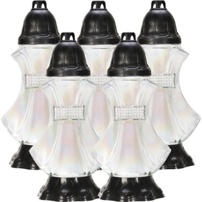 Bispol 5041 Tęcza bezbarwny znicz szklany 5 sztuk