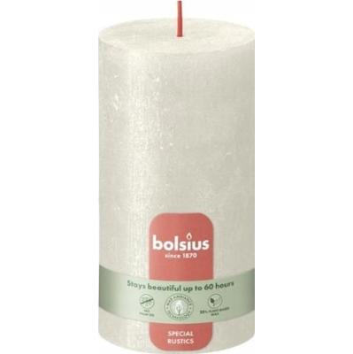 Bolsius Rustic Shimmer Kremowa świeca dekoracyjna 130/68 mm