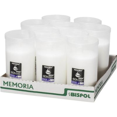 Bispol Memoria p500 wkłady parafinowe do zniczy 80 godzin palenia 10 sztuk