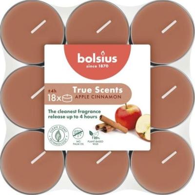 Bolsius True Scents Jabłko i Cynamon podgrzewacze zapachowe 4 godzinne - 18 sztuk