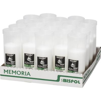 Bispol Memoria p200 wkłady parafinowe do zniczy 52 godziny palenia 20 sztuk