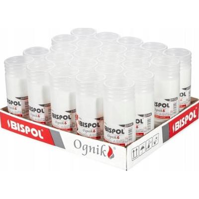Bispol Ognik WP3 wkłady parafinowe do zniczy o czasie palenia 3 dni 24 sztuki