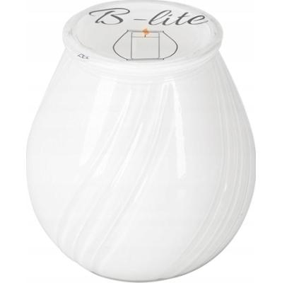 Bispol B-lite s72b-090 BIAŁA świeca ogrodowa w szkle z wymiennym wkładem