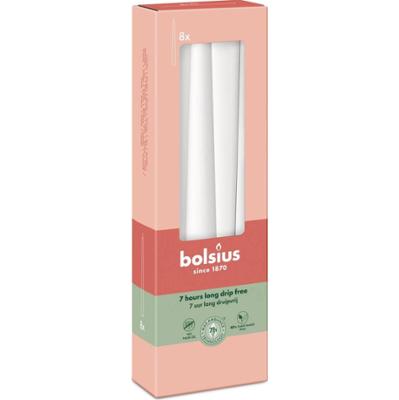 Bolsius MROŹNA BIEL świeca stołowa szpica 245/24 - 8 sztuk