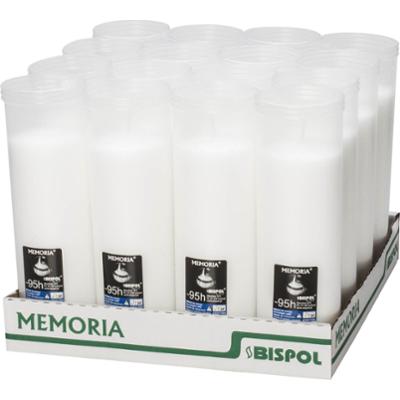 Bispol Memoria p400 wkłady parafinowe do zniczy 95 godzin palenia 16 sztuk