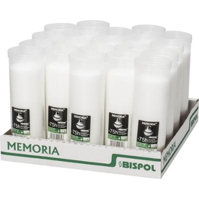 Bispol Memoria p280 wkłady parafinowe do zniczy 75 godzin palenia 20 sztuk